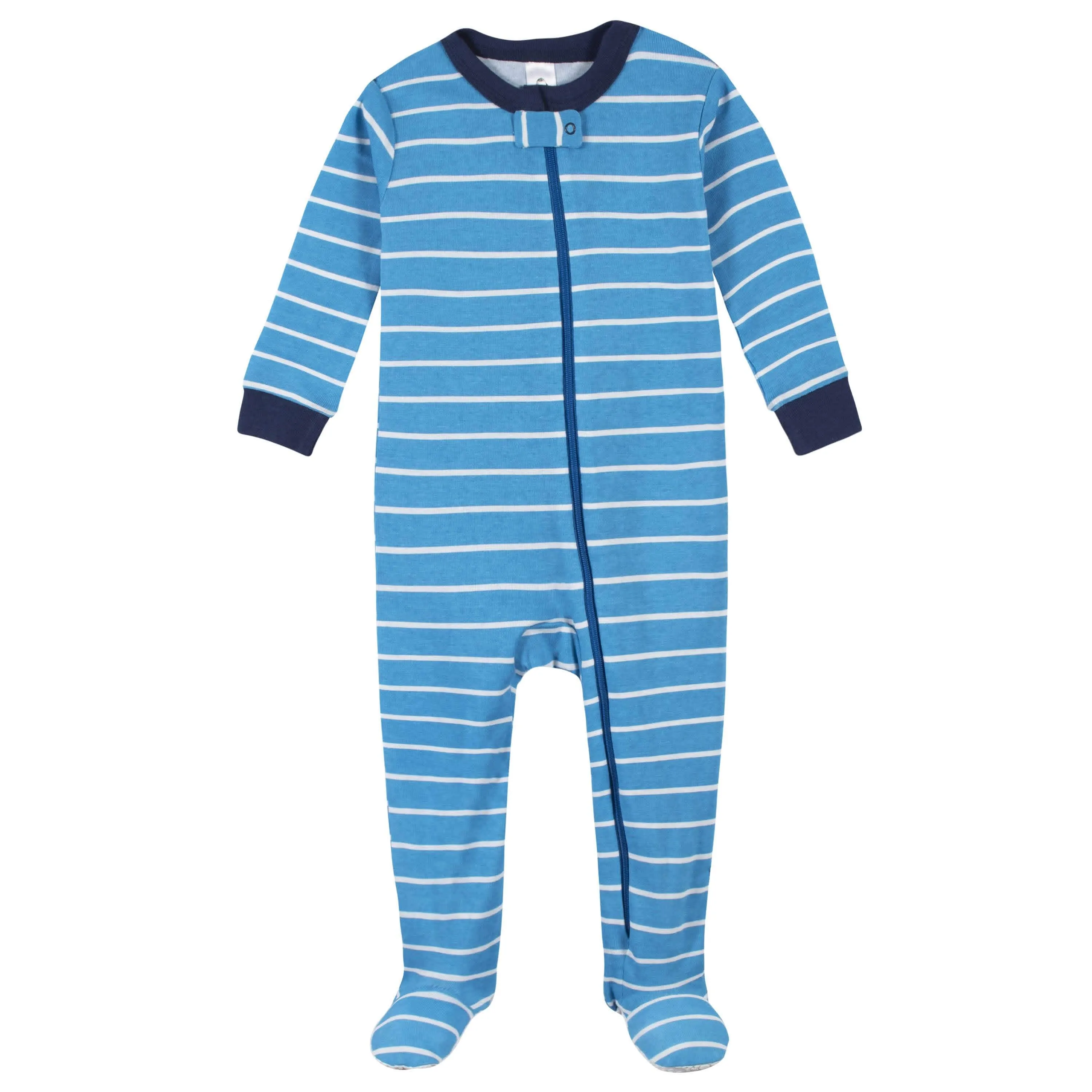 2-Pack Boys Sea Snug Fit Footed Cotton Pajamas