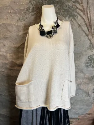 5199 Knit Neo Sweater-Cream