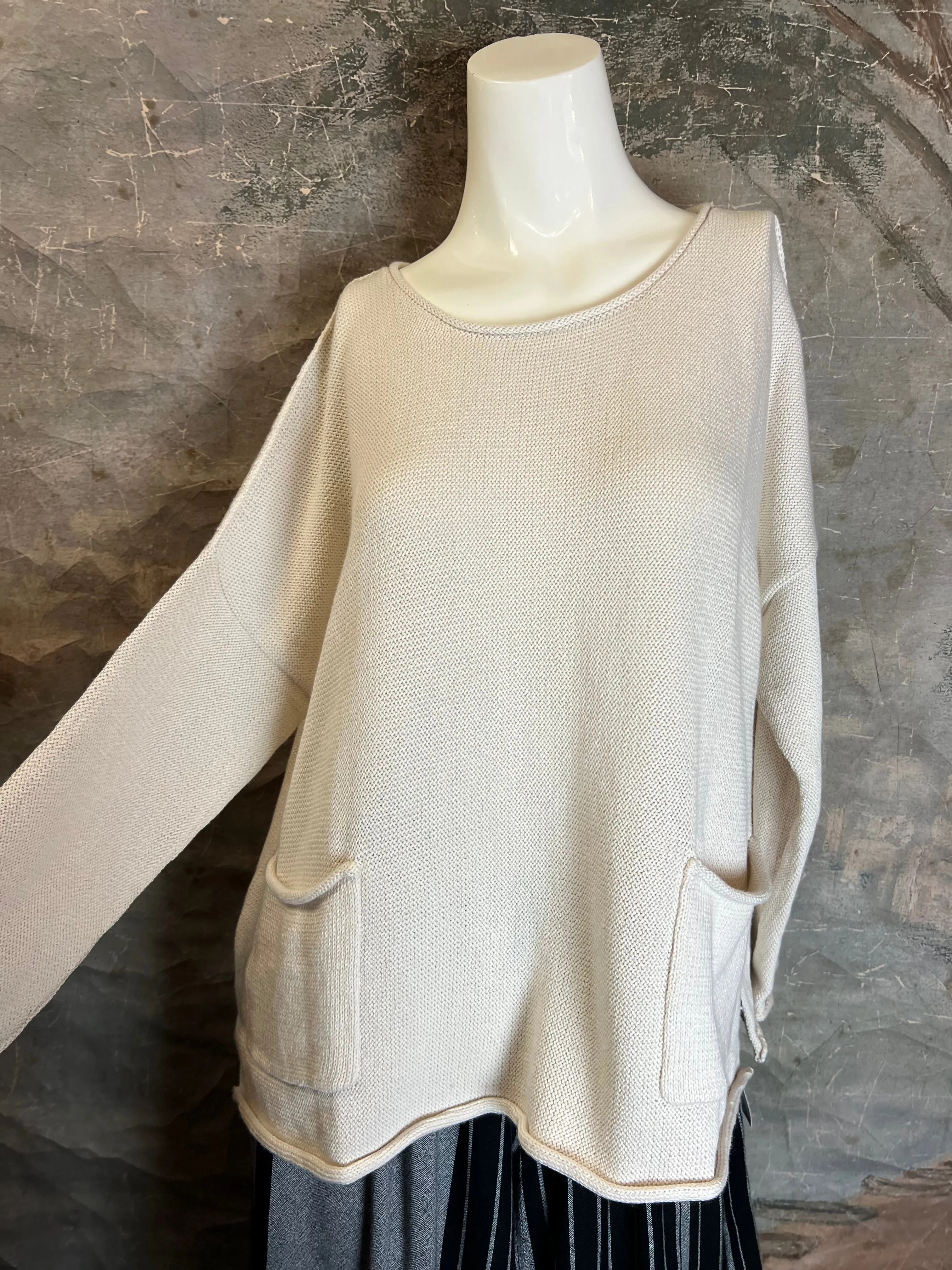 5199 Knit Neo Sweater-Cream