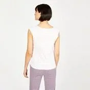 Antique Pink Mono Stripe Top