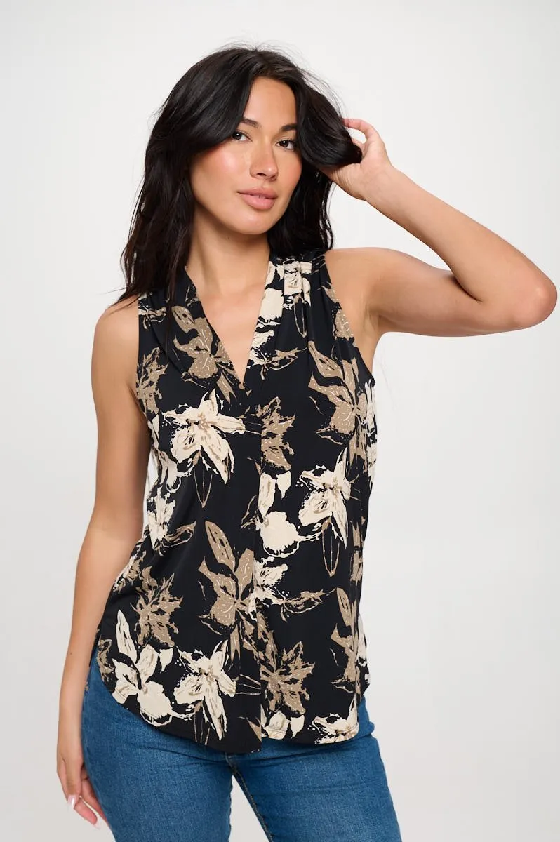 April Sleeveless Printed Top