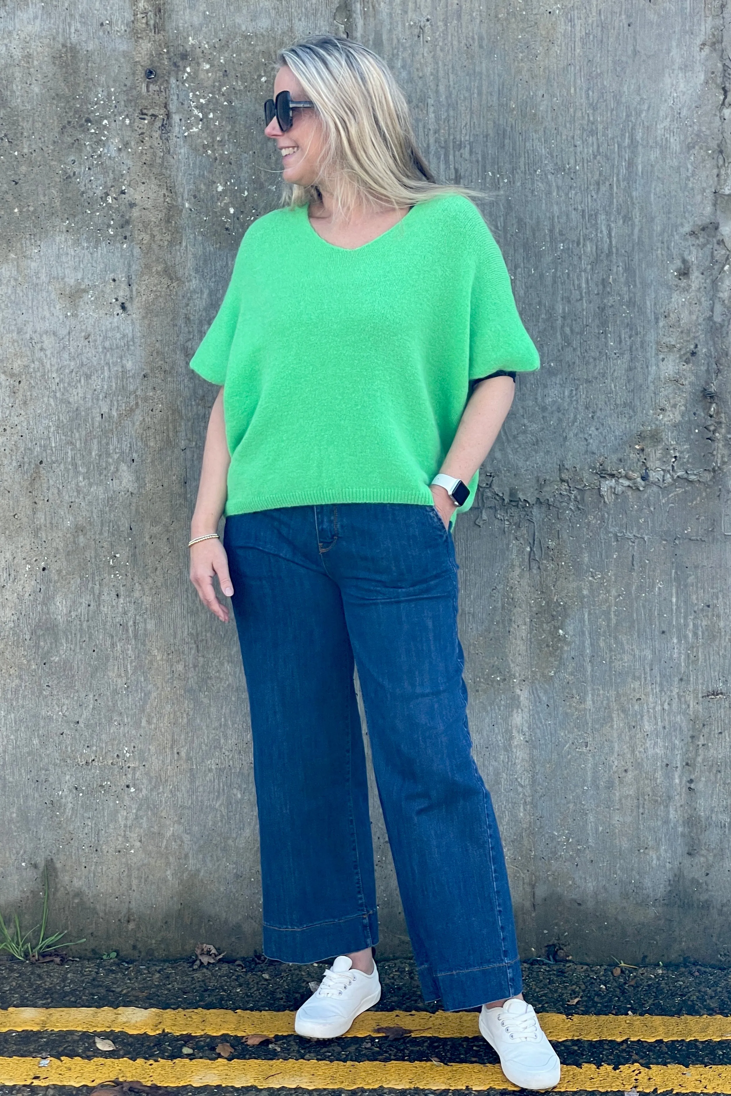 Ashley Alpaca Blend Fine Knit Jumper | Fresh Green