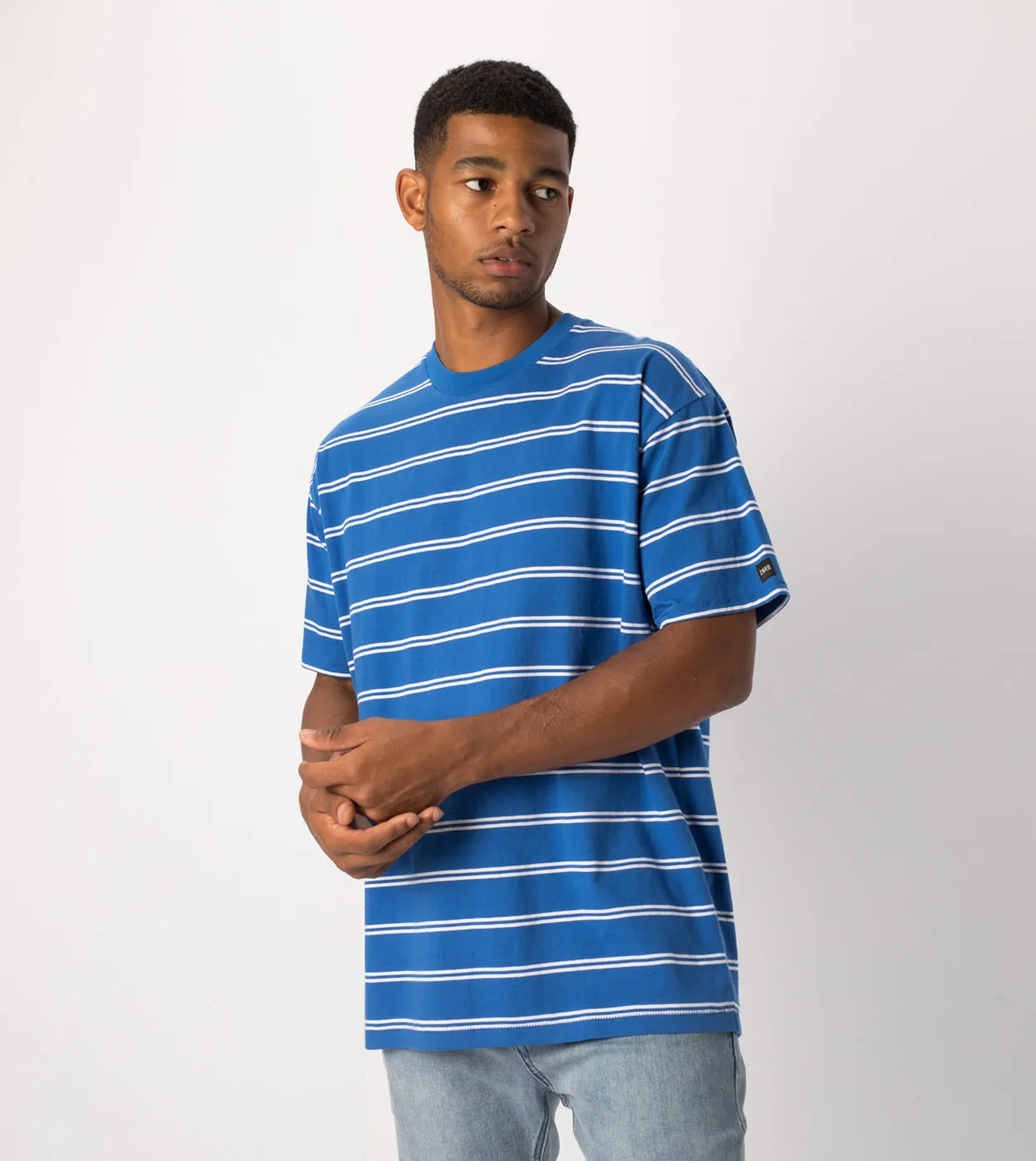 Channel Box Tee Cobalt/White