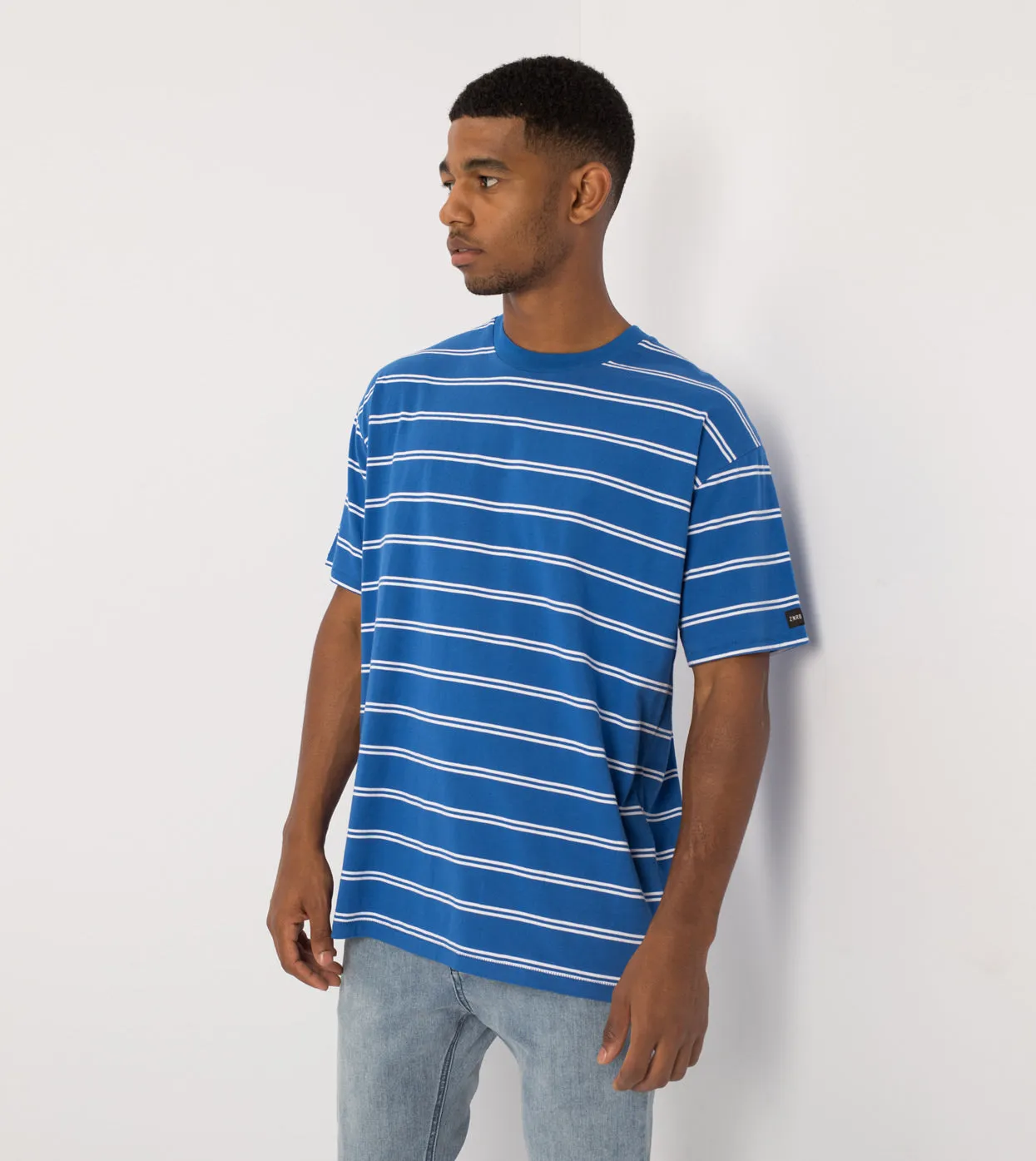 Channel Box Tee Cobalt/White