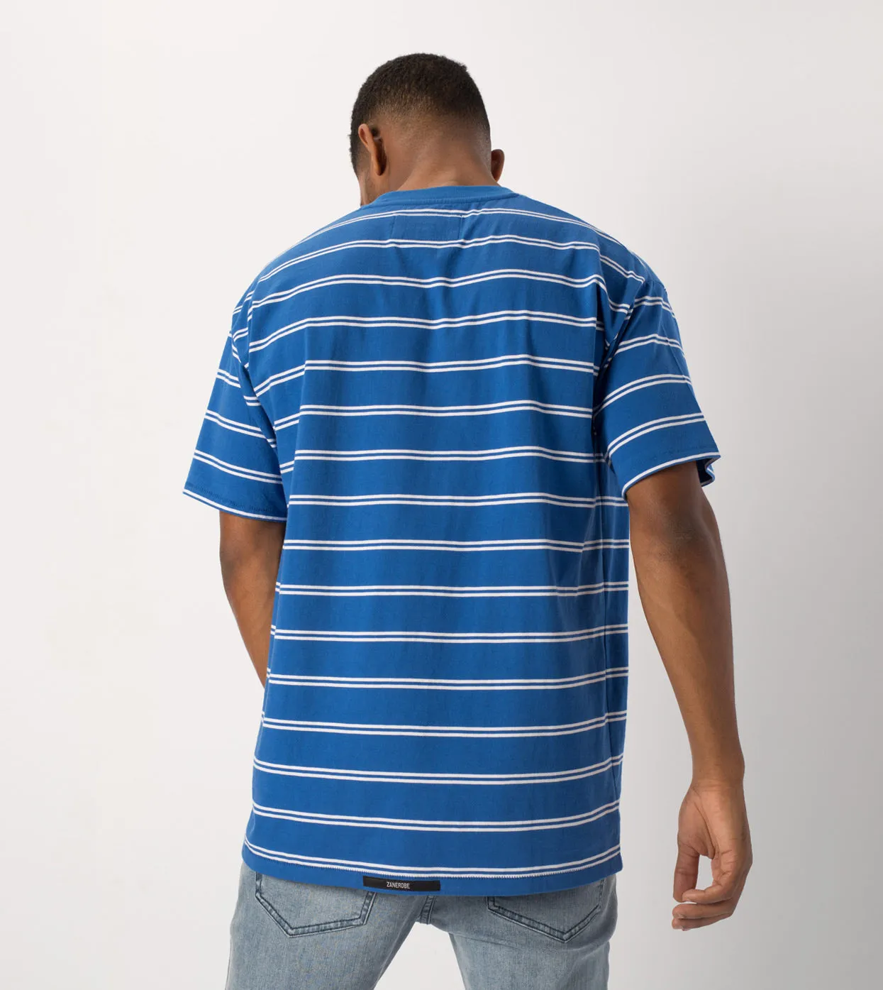 Channel Box Tee Cobalt/White