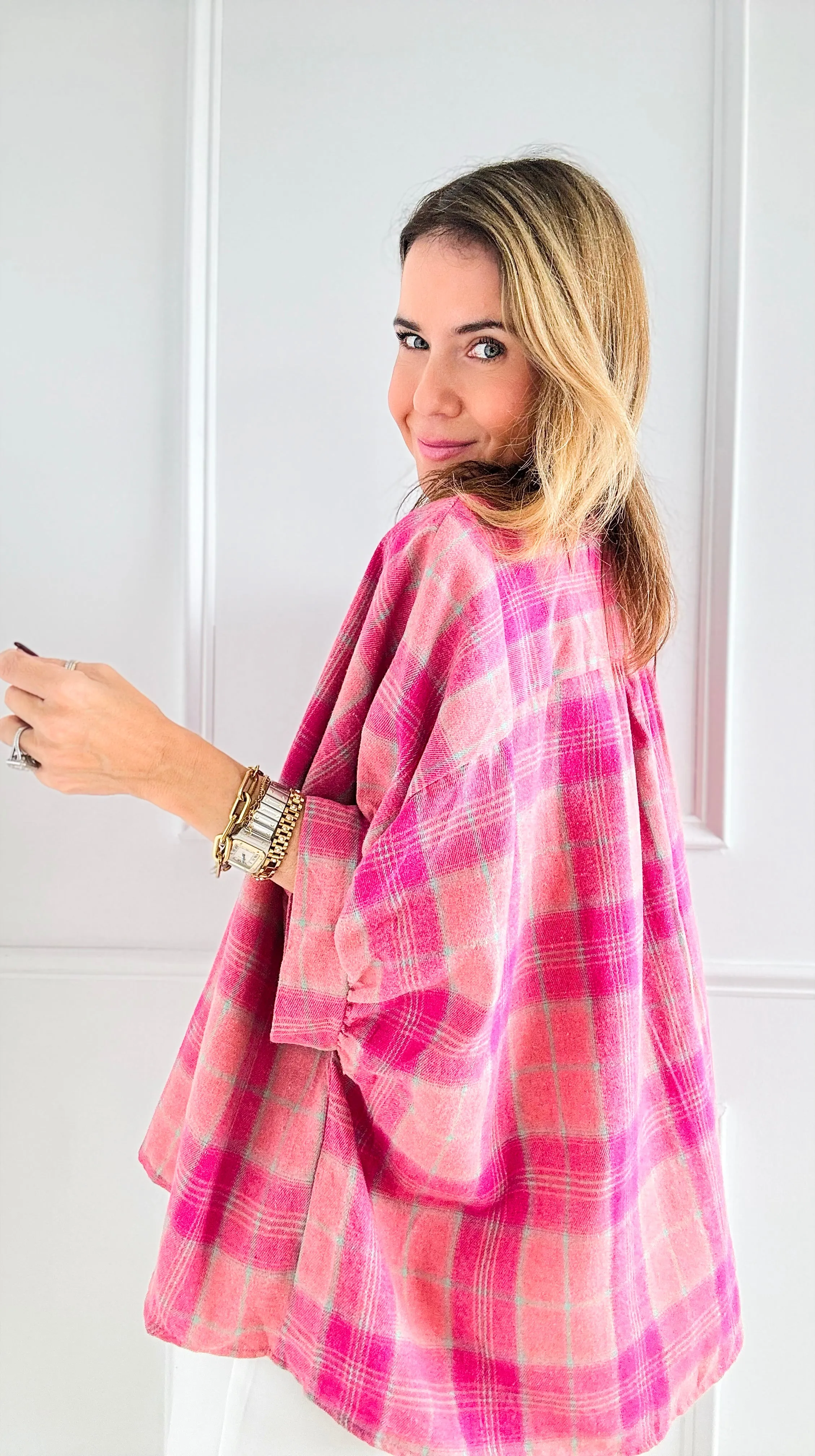 Cozy Daydream Oversized Plaid - Pink