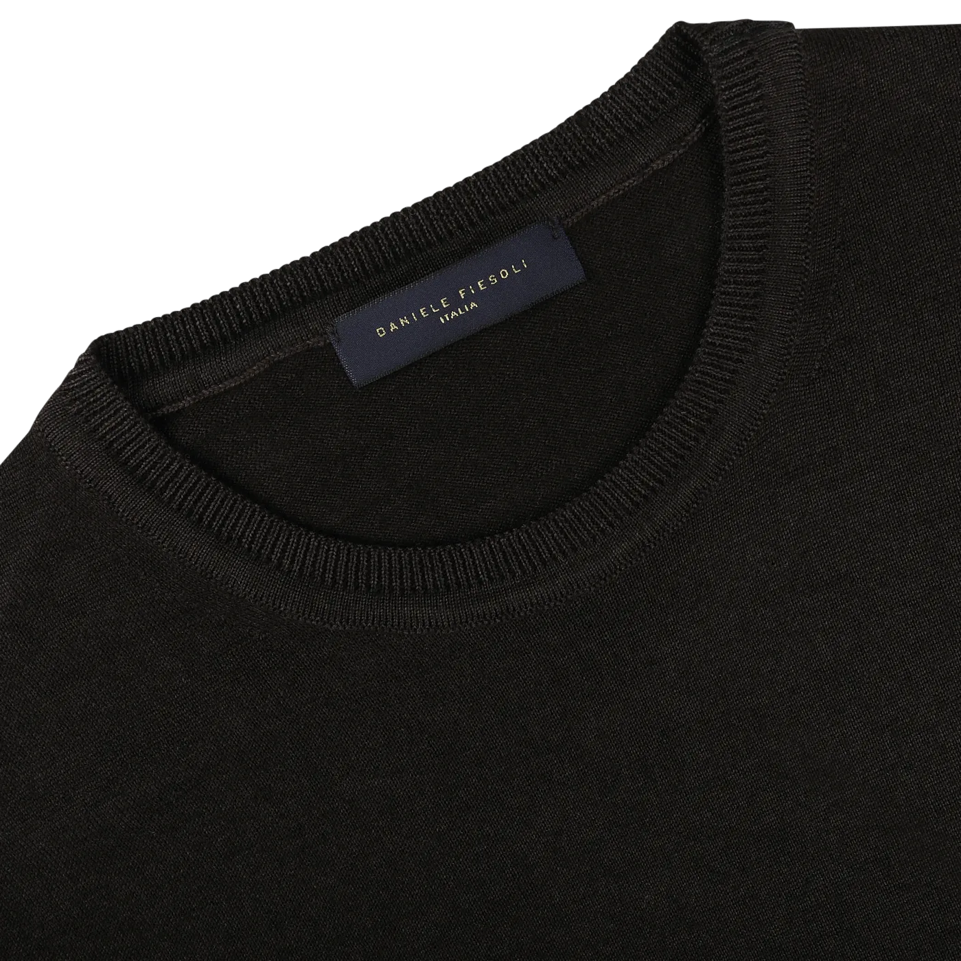 Dark Brown Merino Wool Crewneck