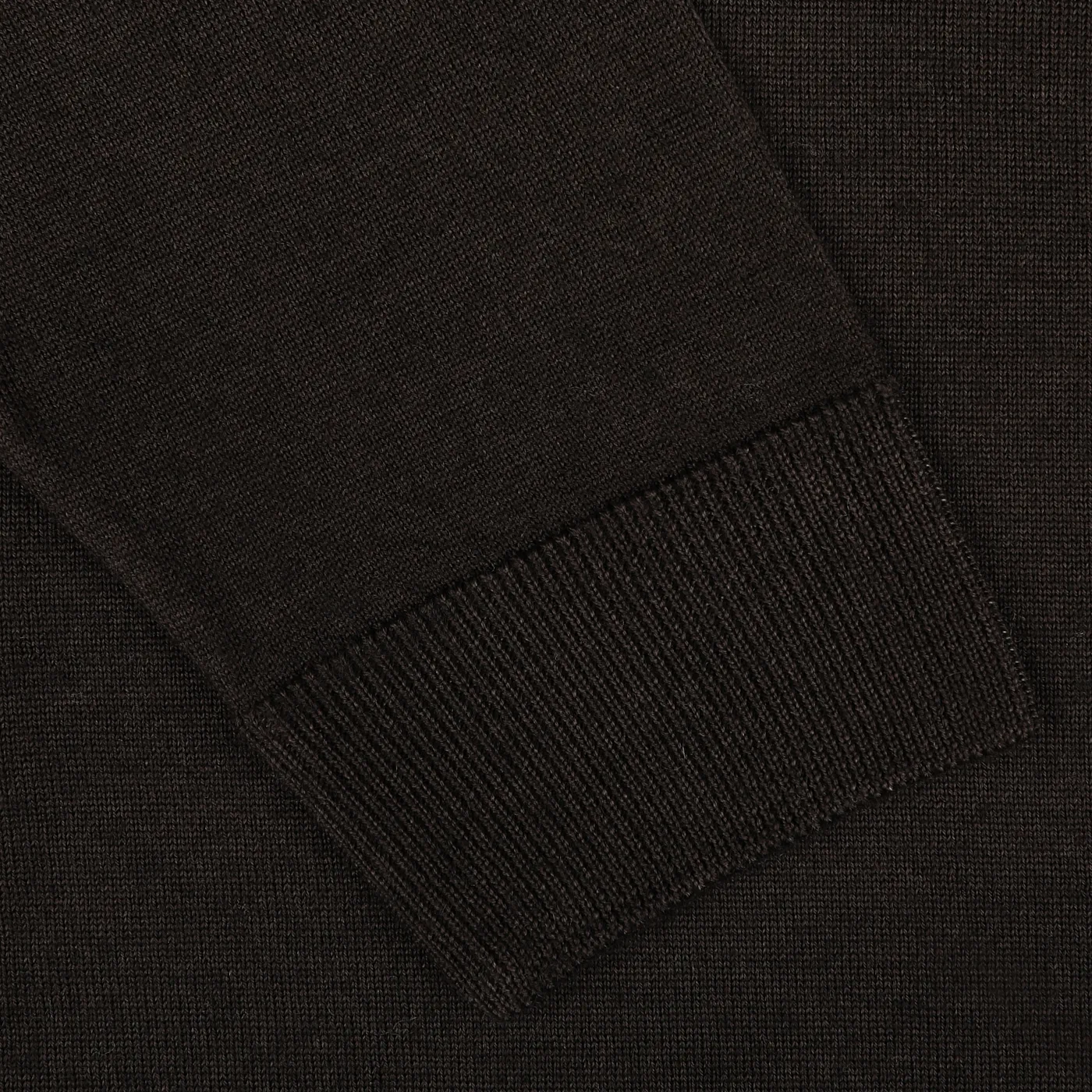 Dark Brown Merino Wool Crewneck