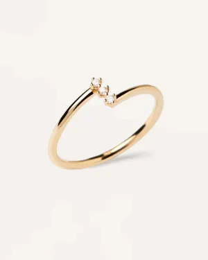 Diamonds and gold Balance Ring