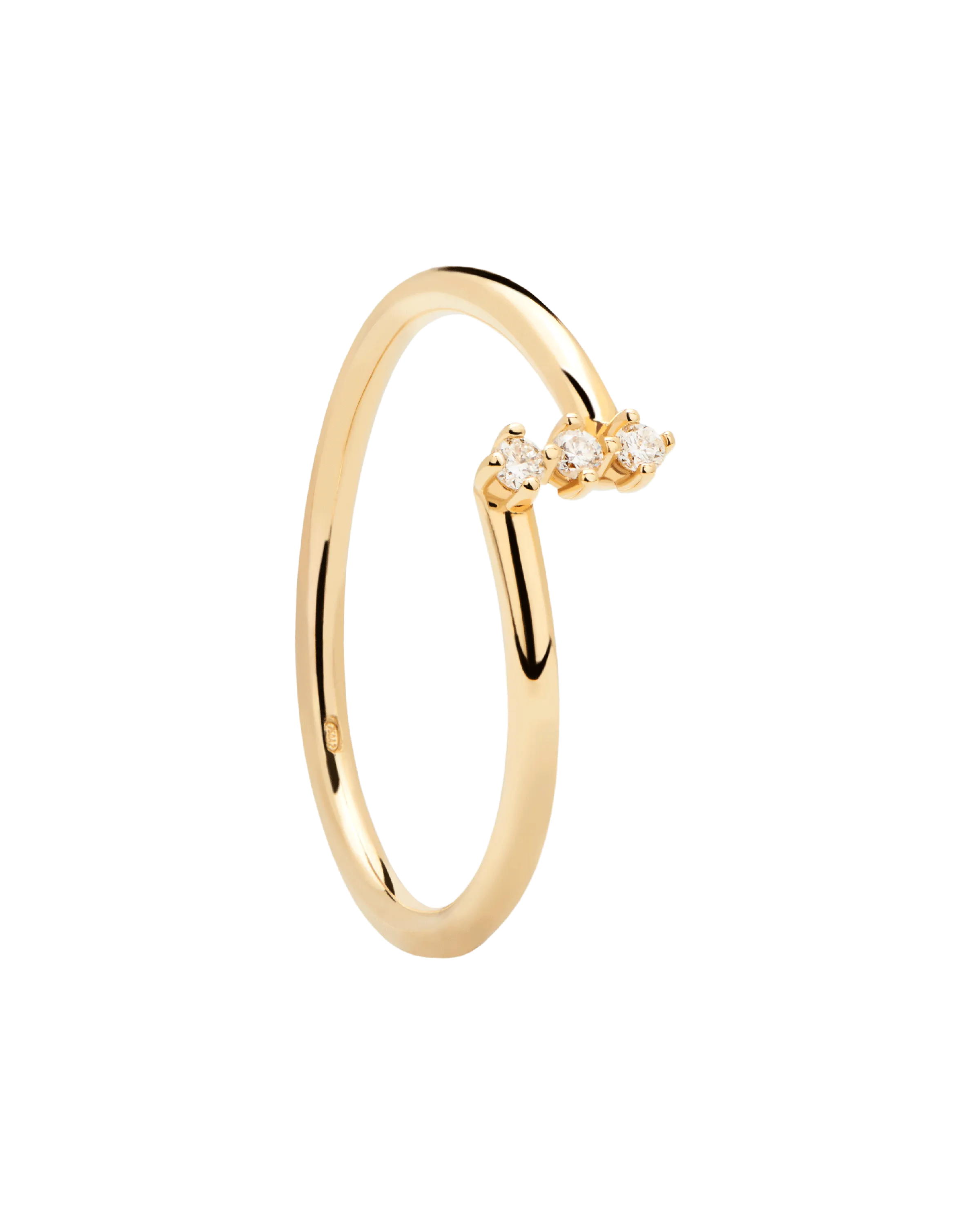 Diamonds and gold Balance Ring