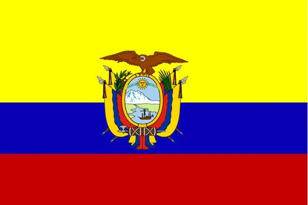 Ecuador Flag with Stick | 4" x 6"