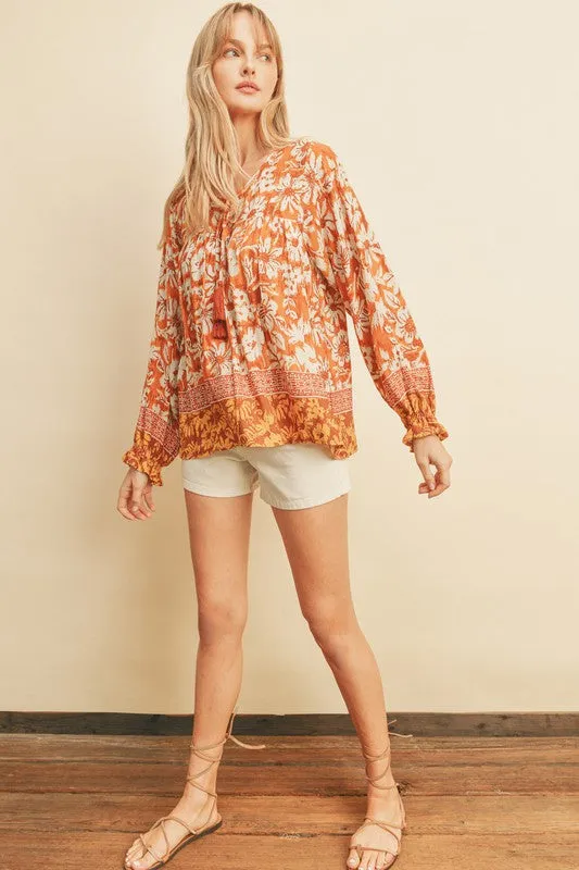 Epic Sunset Peplum Top