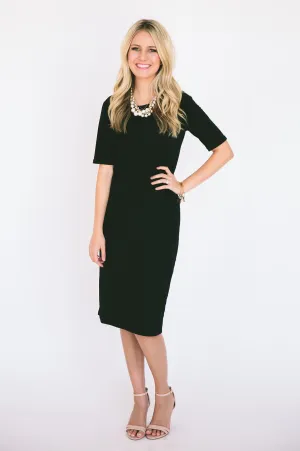 Everyday Tee Dress: Black Solid