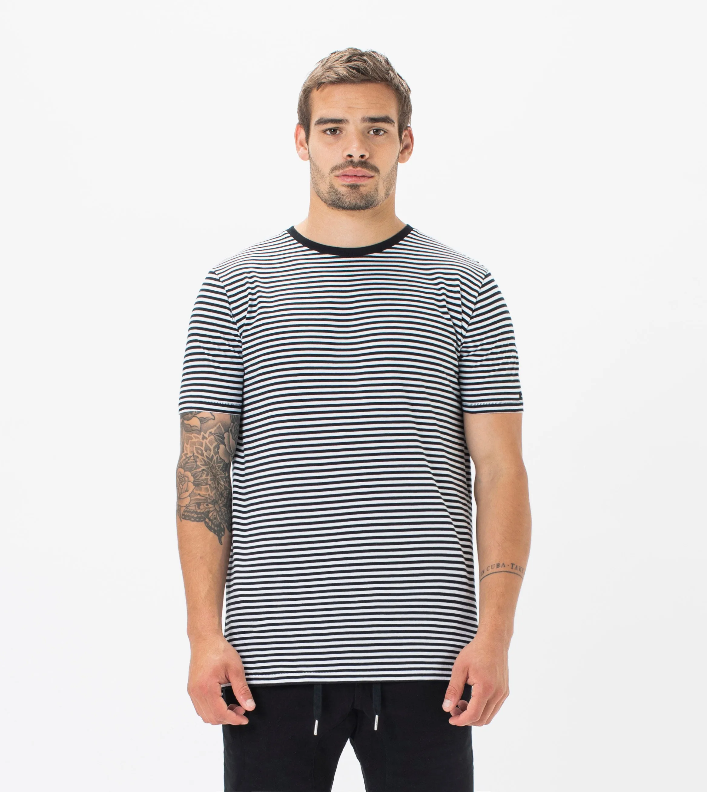 Flintlock Stripe Tee Black/White