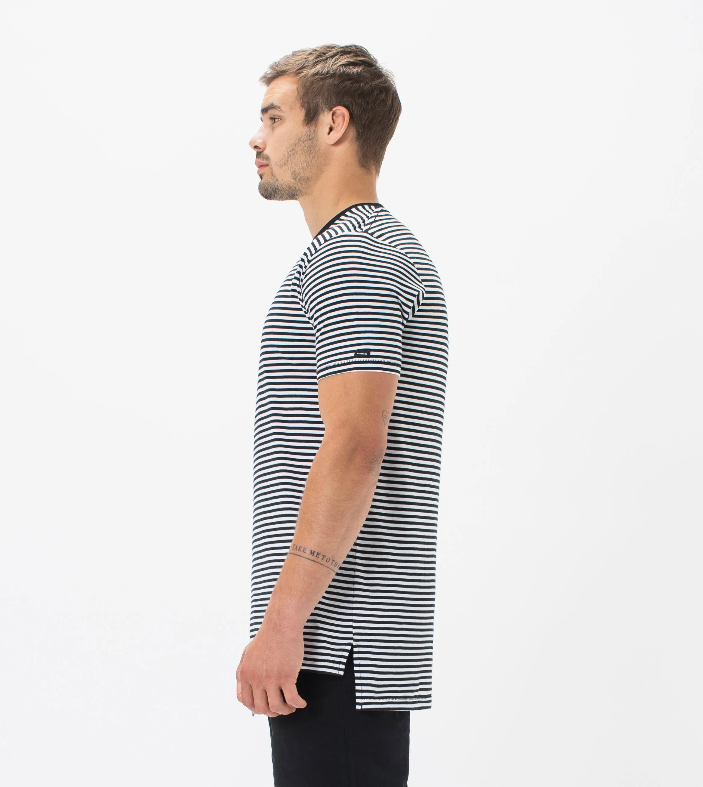 Flintlock Stripe Tee Black/White