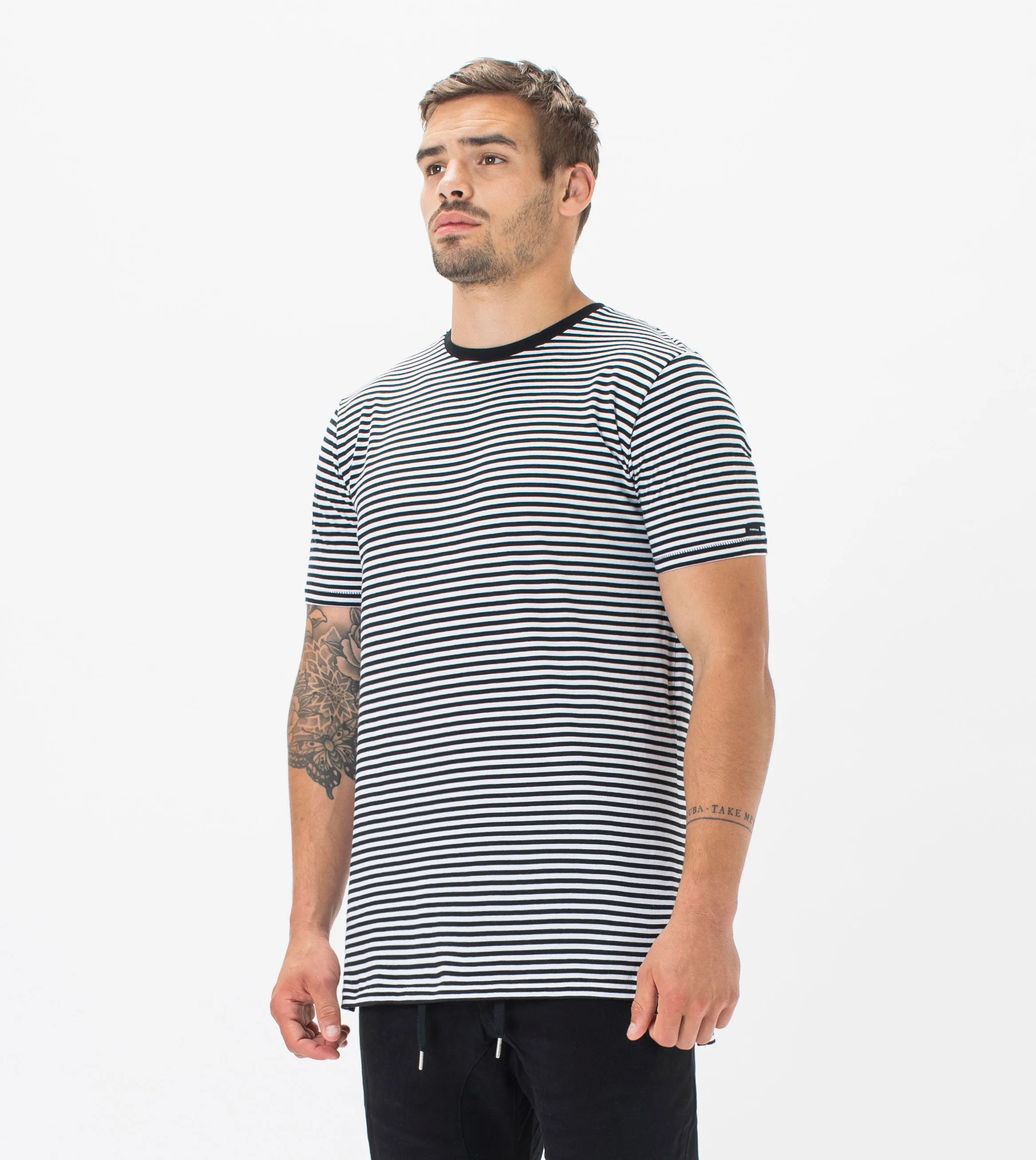 Flintlock Stripe Tee Black/White