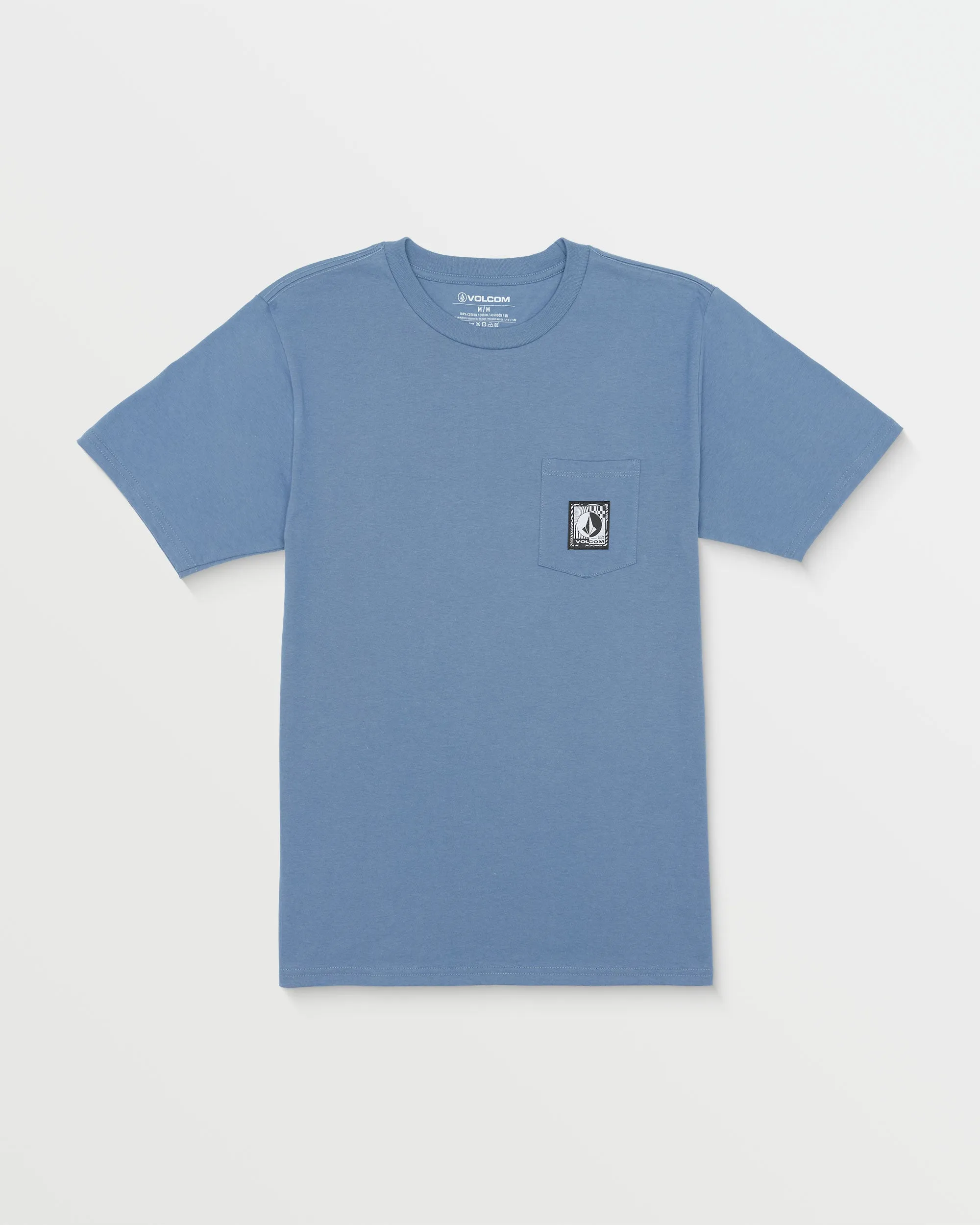 Fracking Pocket Label Short Sleeve Tee - Blueberry