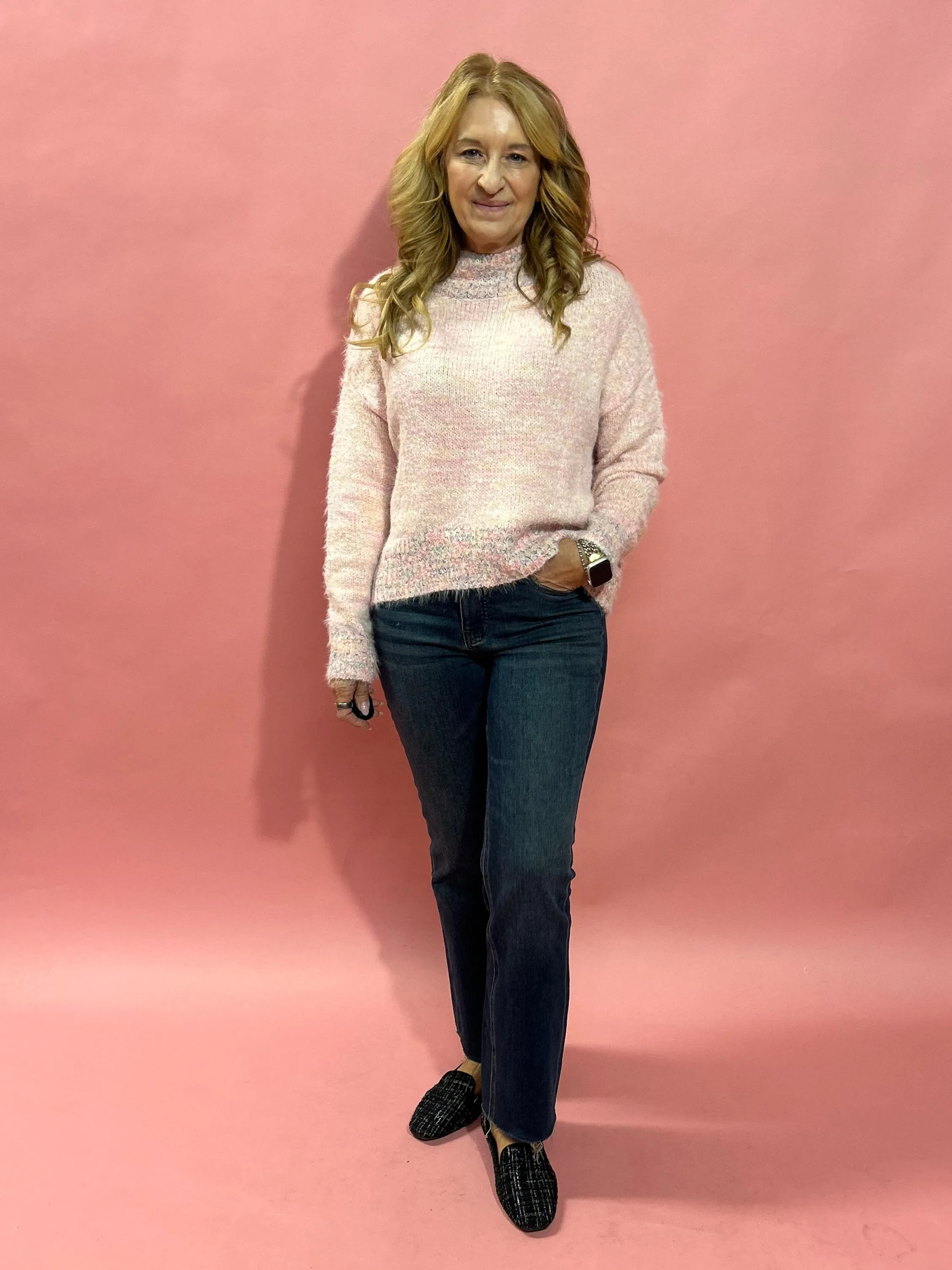 Kaitlyn Knit Sweater in Pink