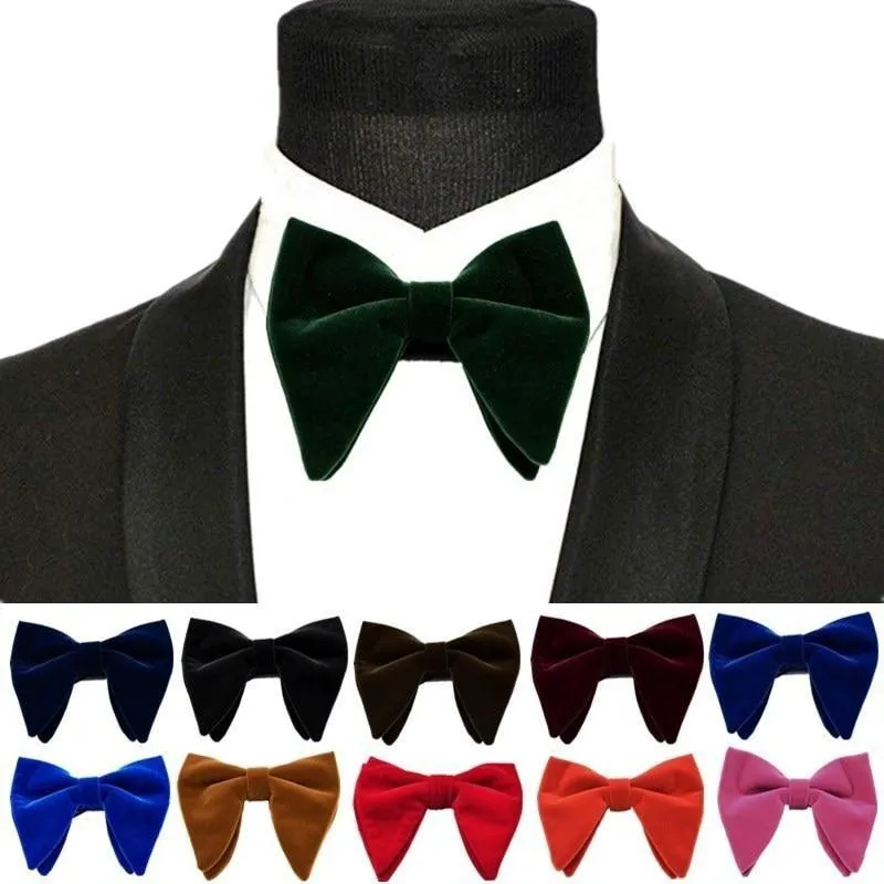 Large Velvet Bow Tie Pre-Tied