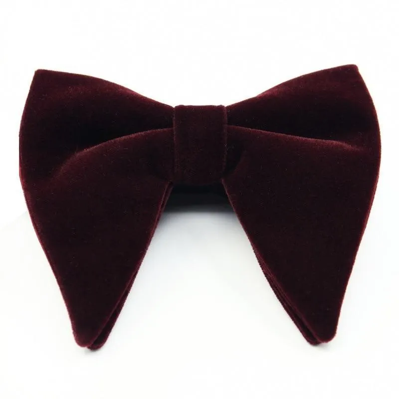 Large Velvet Bow Tie Pre-Tied