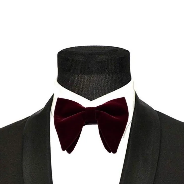 Large Velvet Bow Tie Pre-Tied