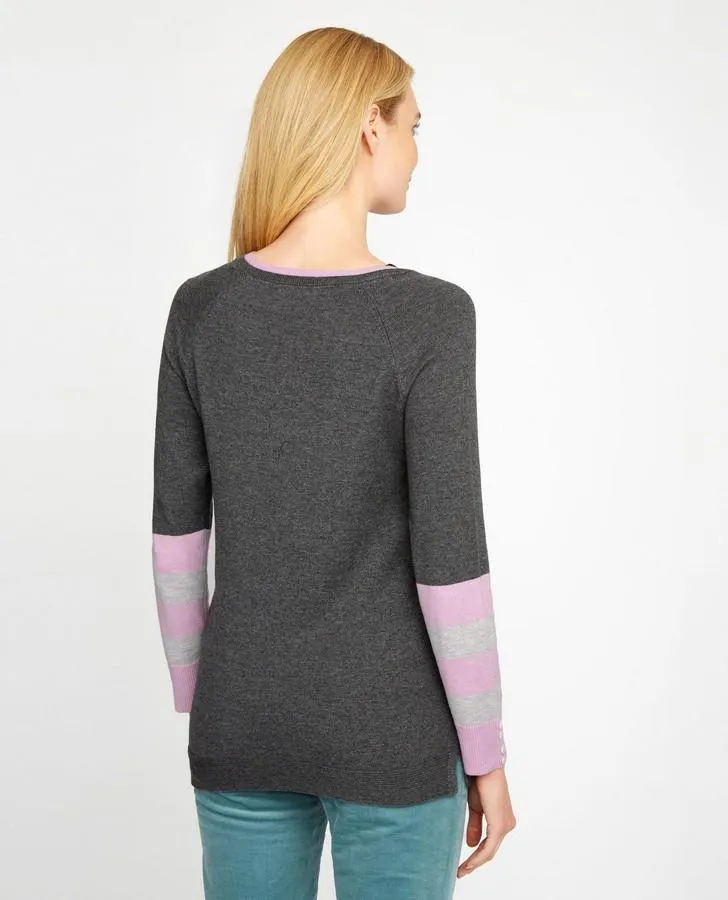 Lead Contrast Trim Sweater