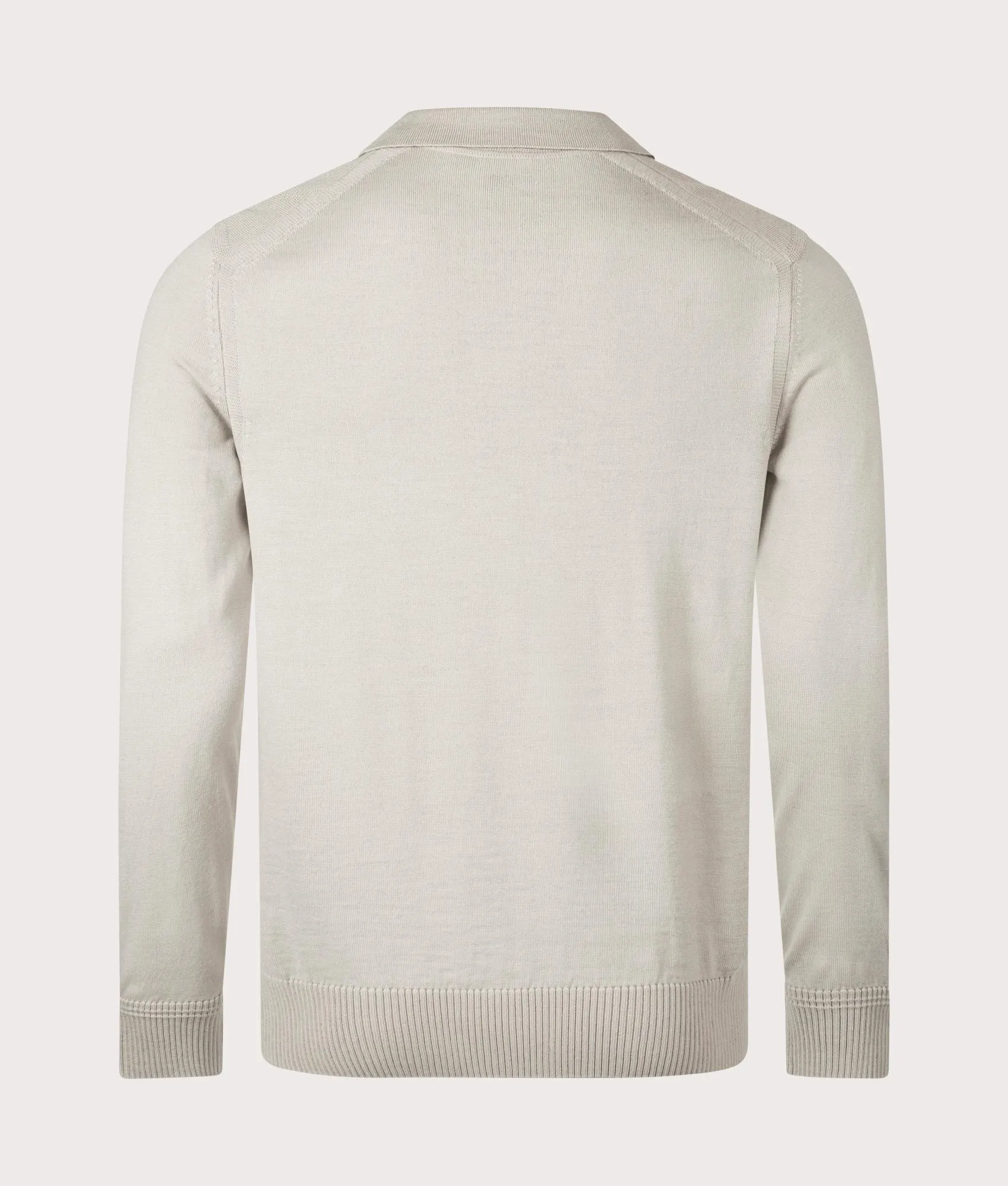 Long Sleeve Avac Knitted Polo Shirt