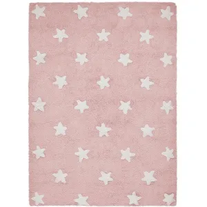 Lorena Canals Washable Rug Stars Pink