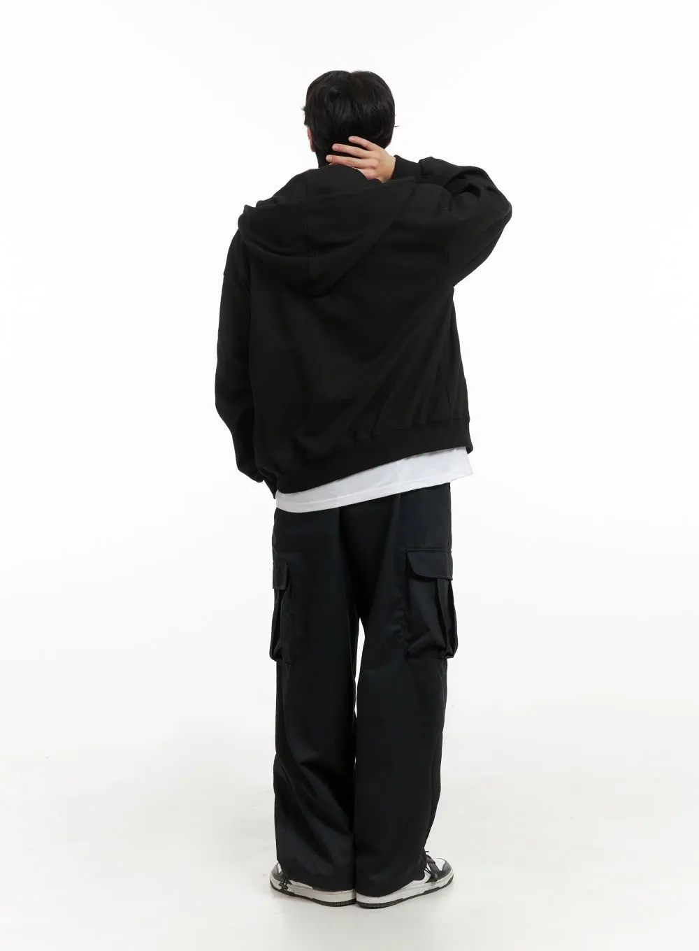 Men's Basic Hoodie Jacket (Black) IY402