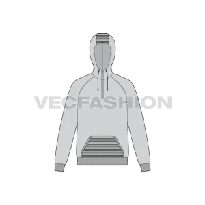 Mens Gray Pullover Hoodie