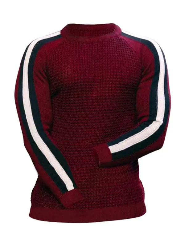 Men's Round Neck Color Contrast Sweater