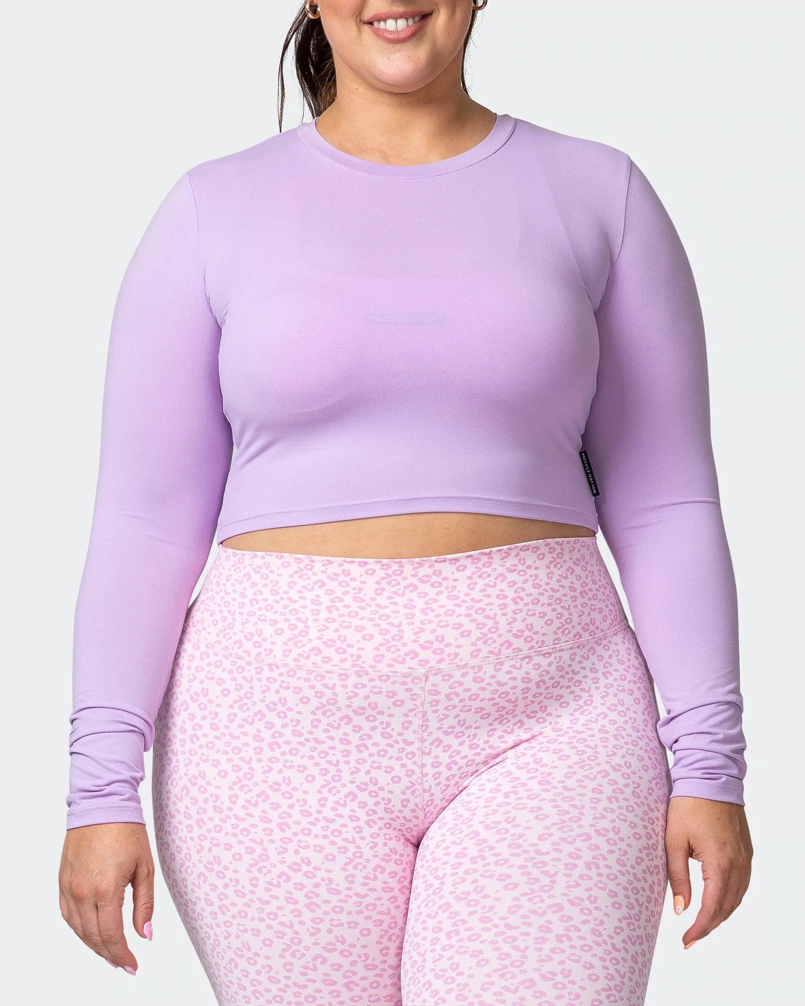 MN EVERYDAY CROPPED LONG SLEEVE TOP Lilac