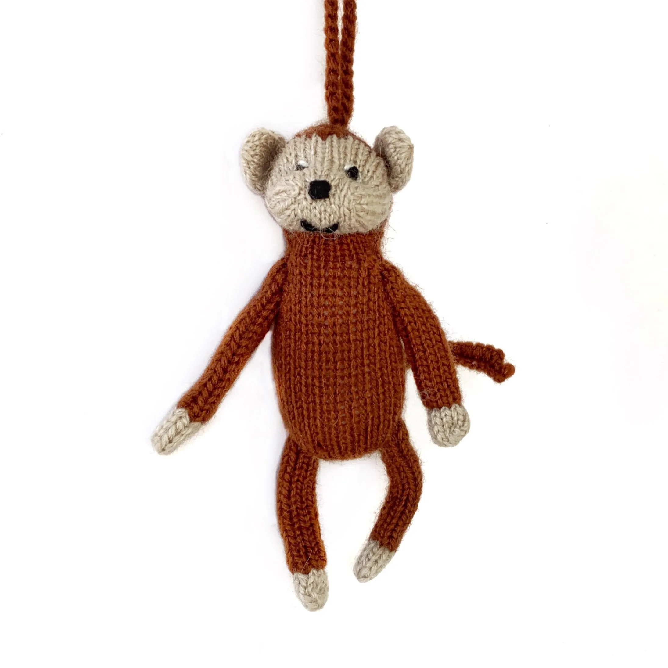 Monkey Ornament, Knit Ornaments