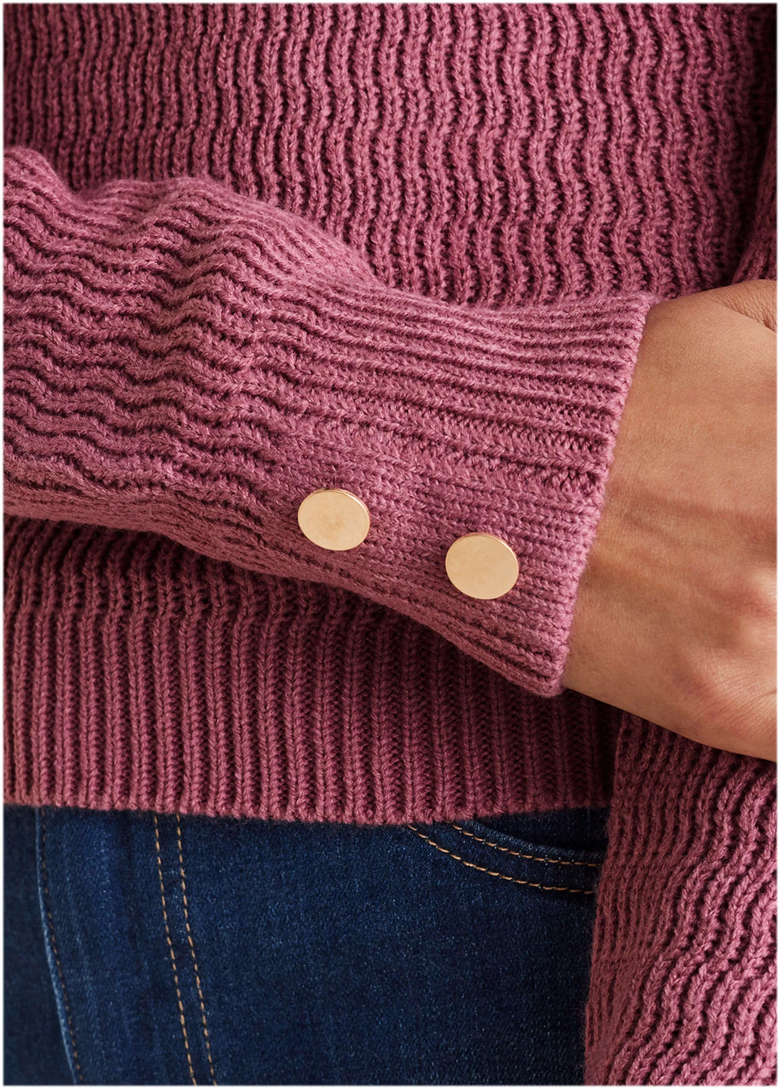 Open Stitch Sweater - Heather Rose