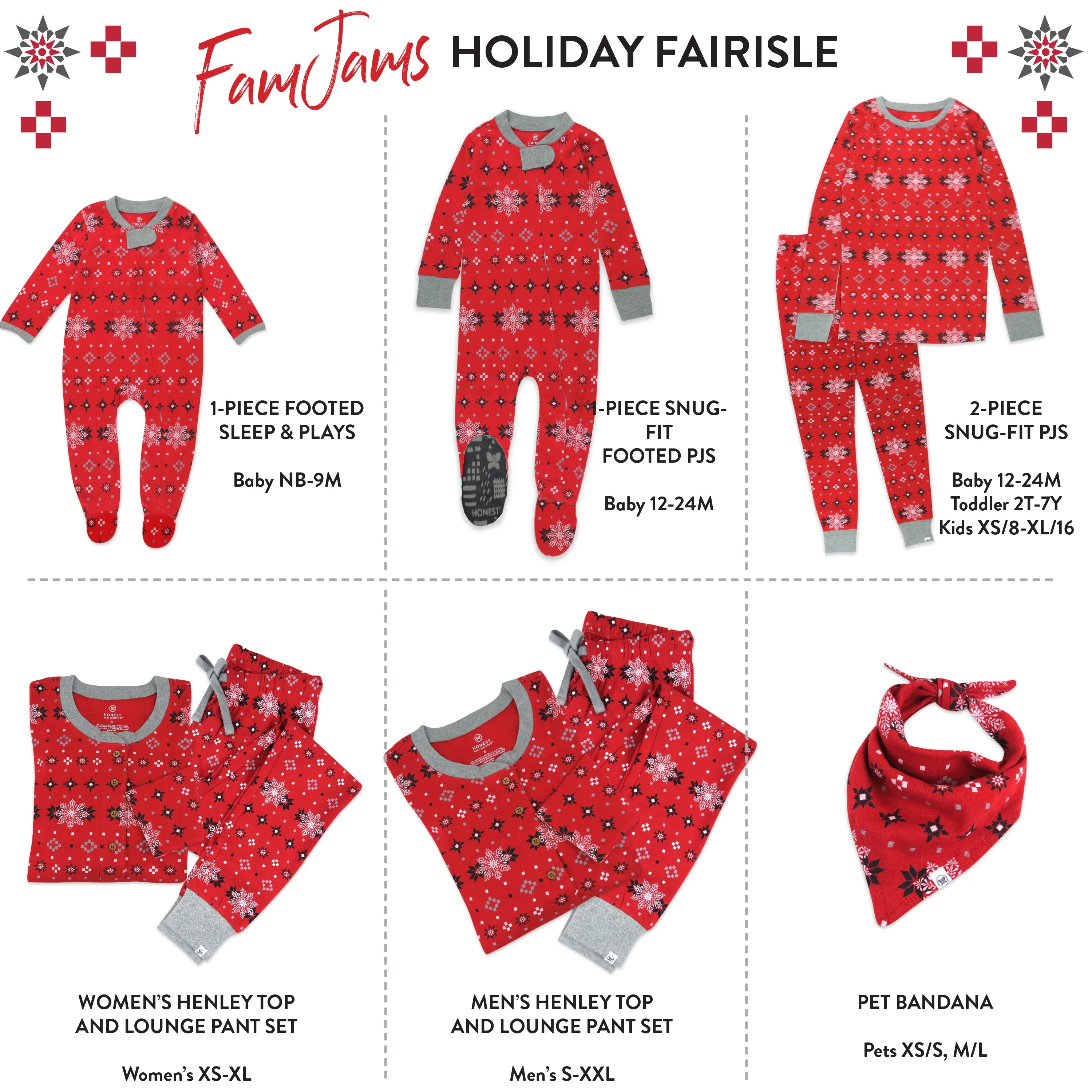 Organic Cotton Holiday Matching Family Pajamas