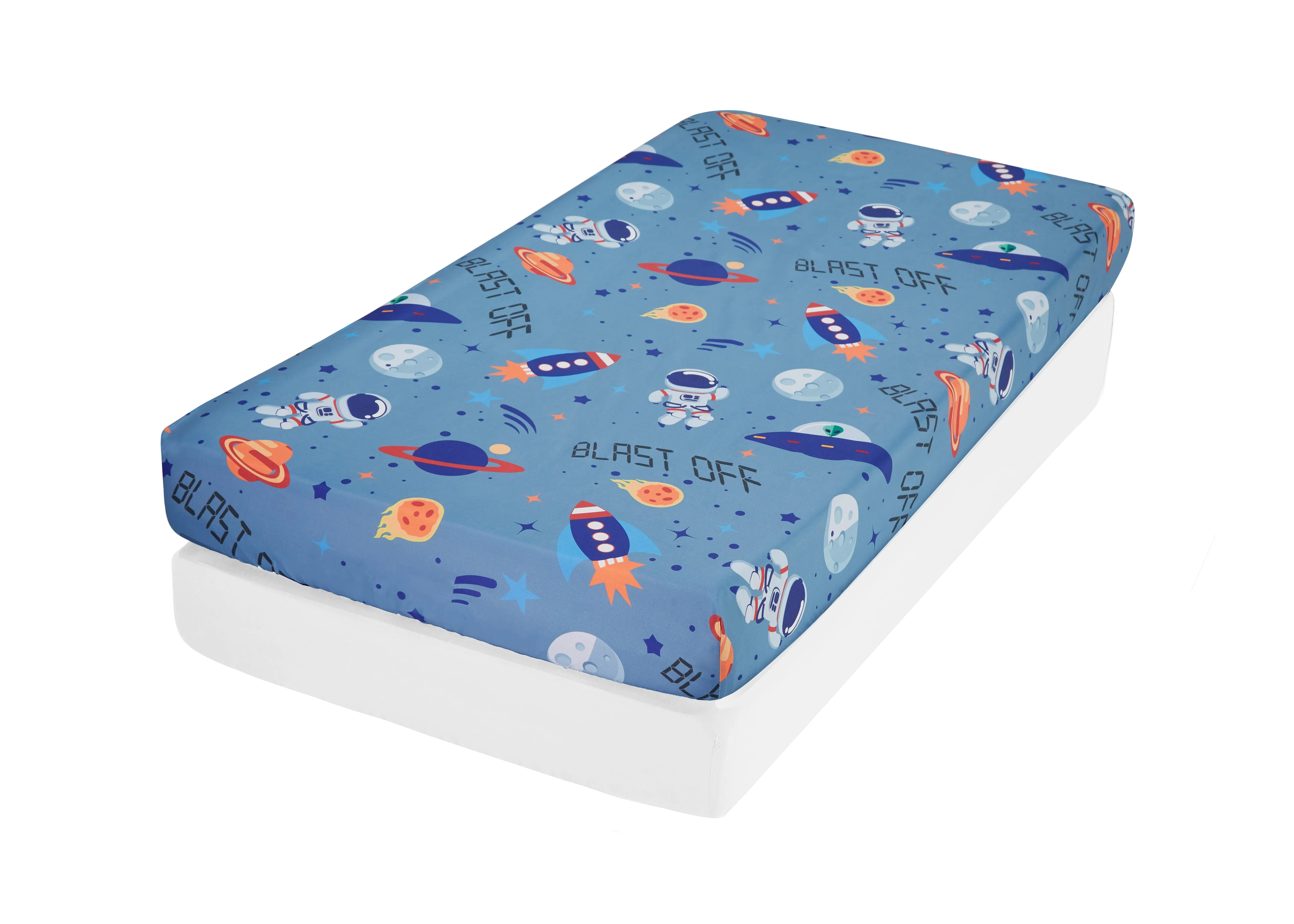 Outer Space Adventures 2-Pack Fitted Crib Sheet