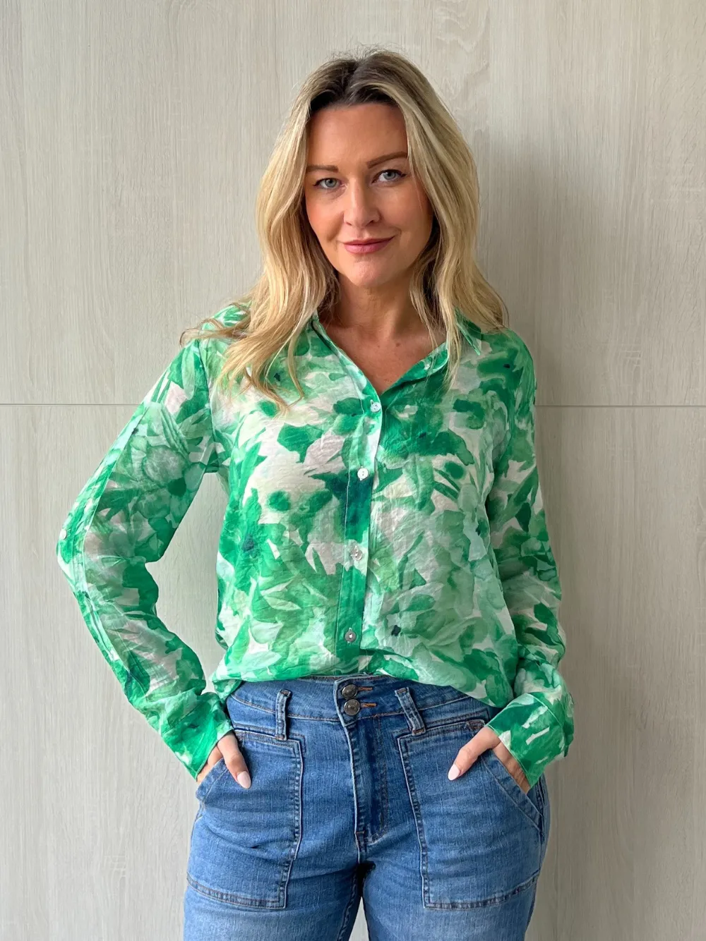 Palm Springs Printed Shirt - Green