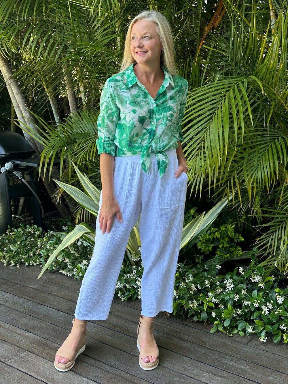 Palm Springs Printed Shirt - Green