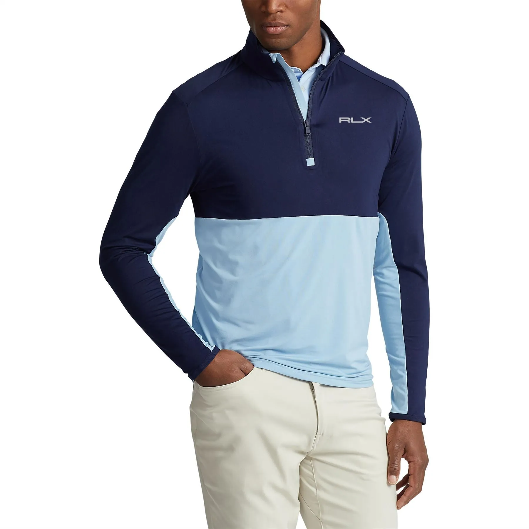 Performance Half-Zip Pullover French Navy/Powder Blue - SS23