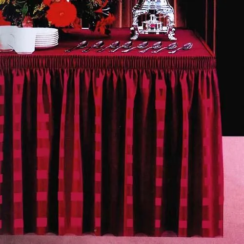 Poly Stripe Table Skirt