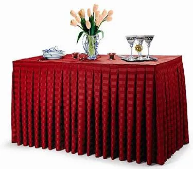 Poly Stripe Table Skirt