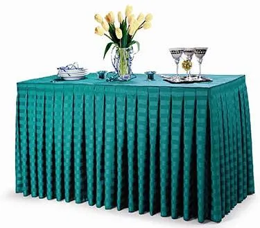 Poly Stripe Table Skirt