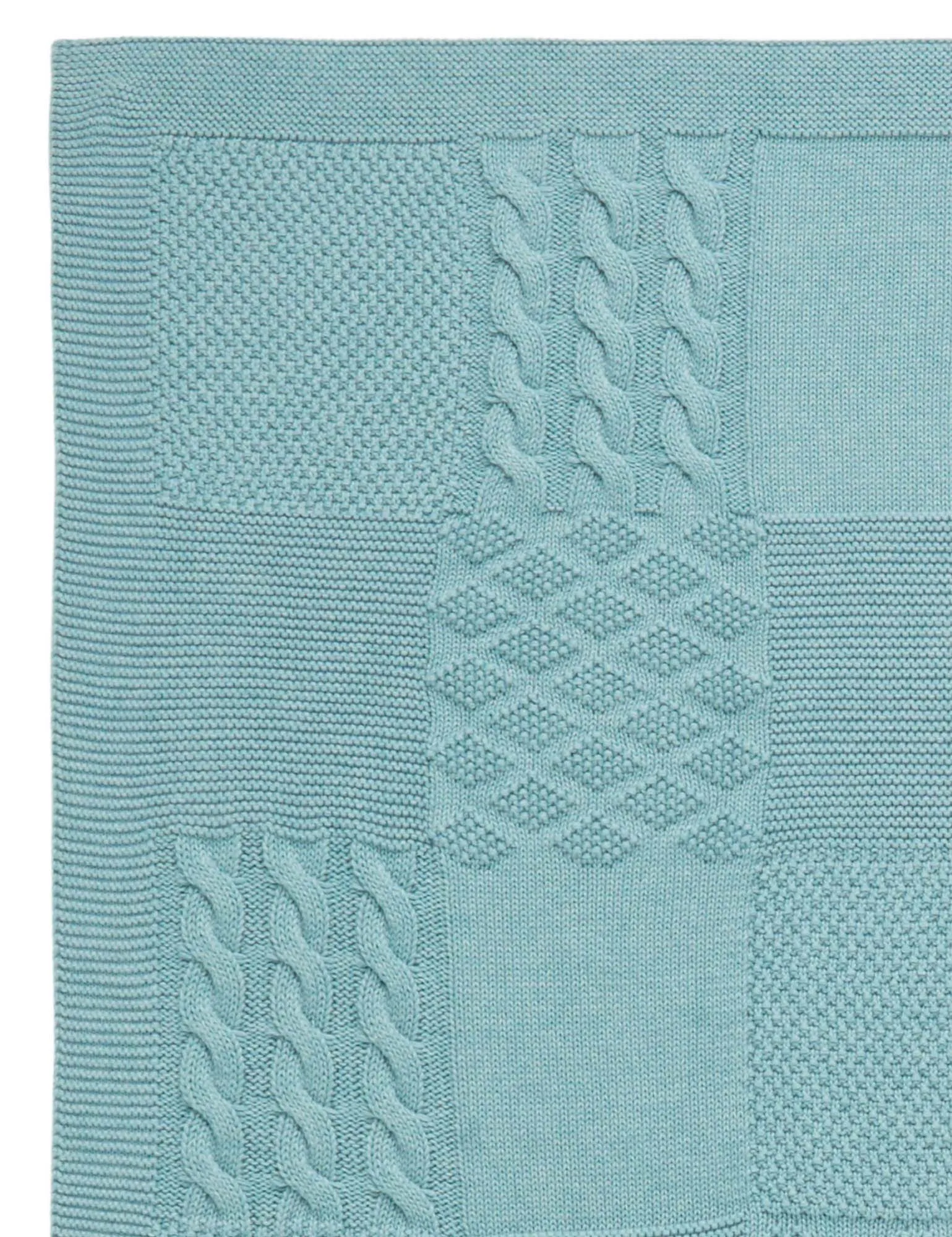 Purebaby Textured Patchwork Blanket - Sage