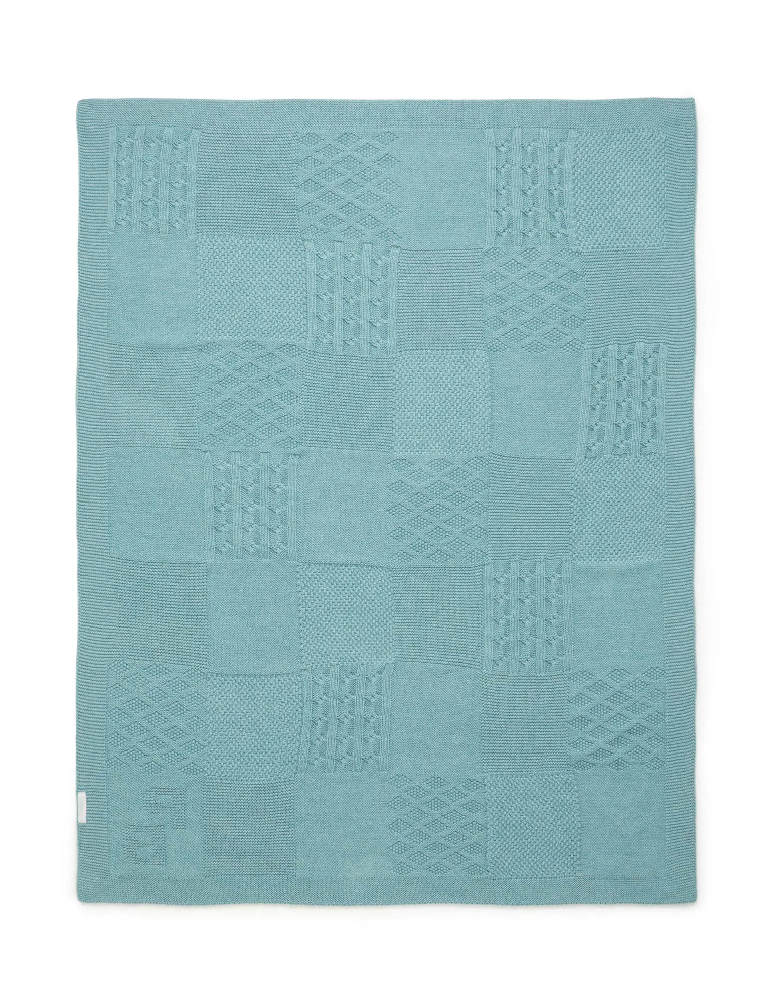 Purebaby Textured Patchwork Blanket - Sage