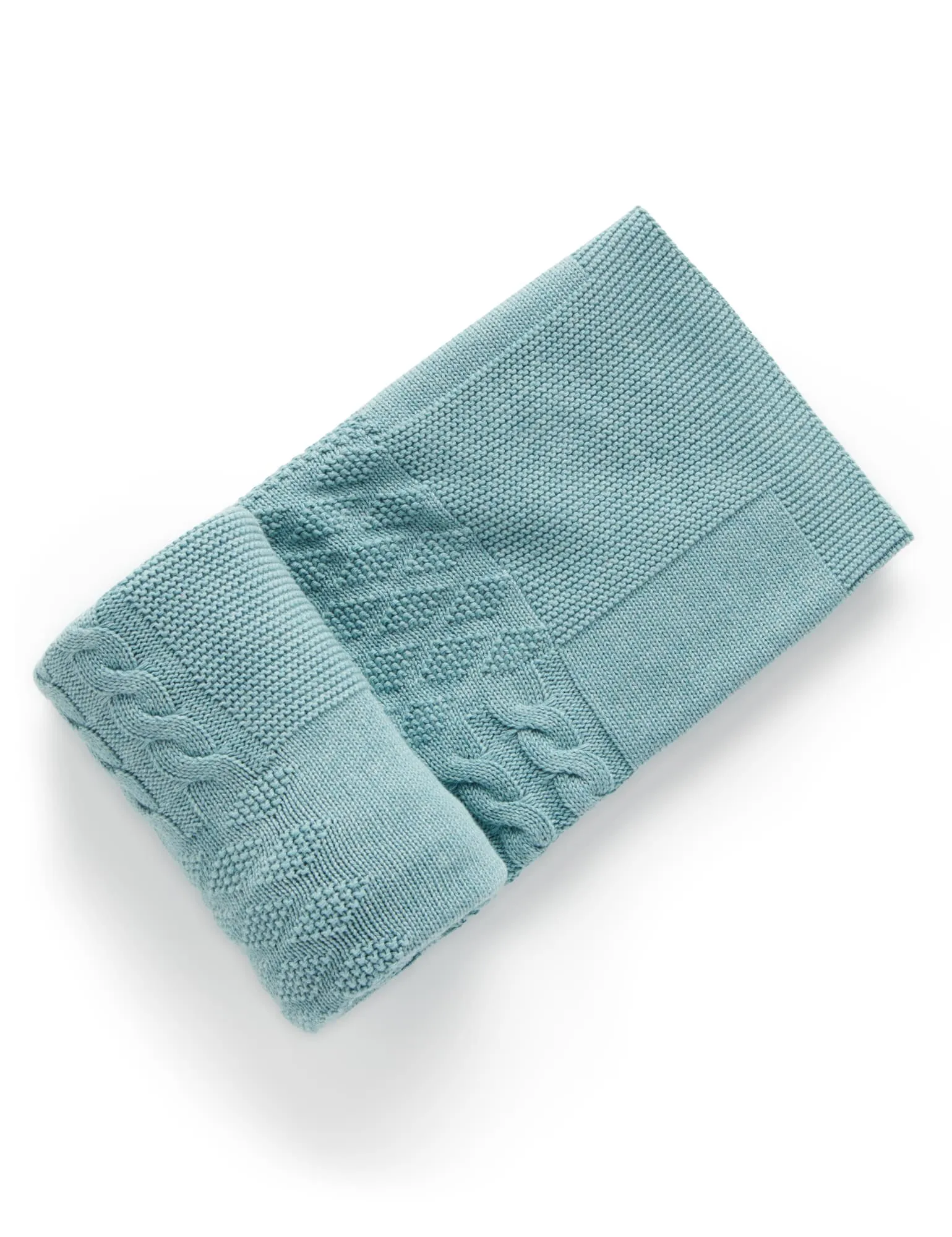 Purebaby Textured Patchwork Blanket - Sage