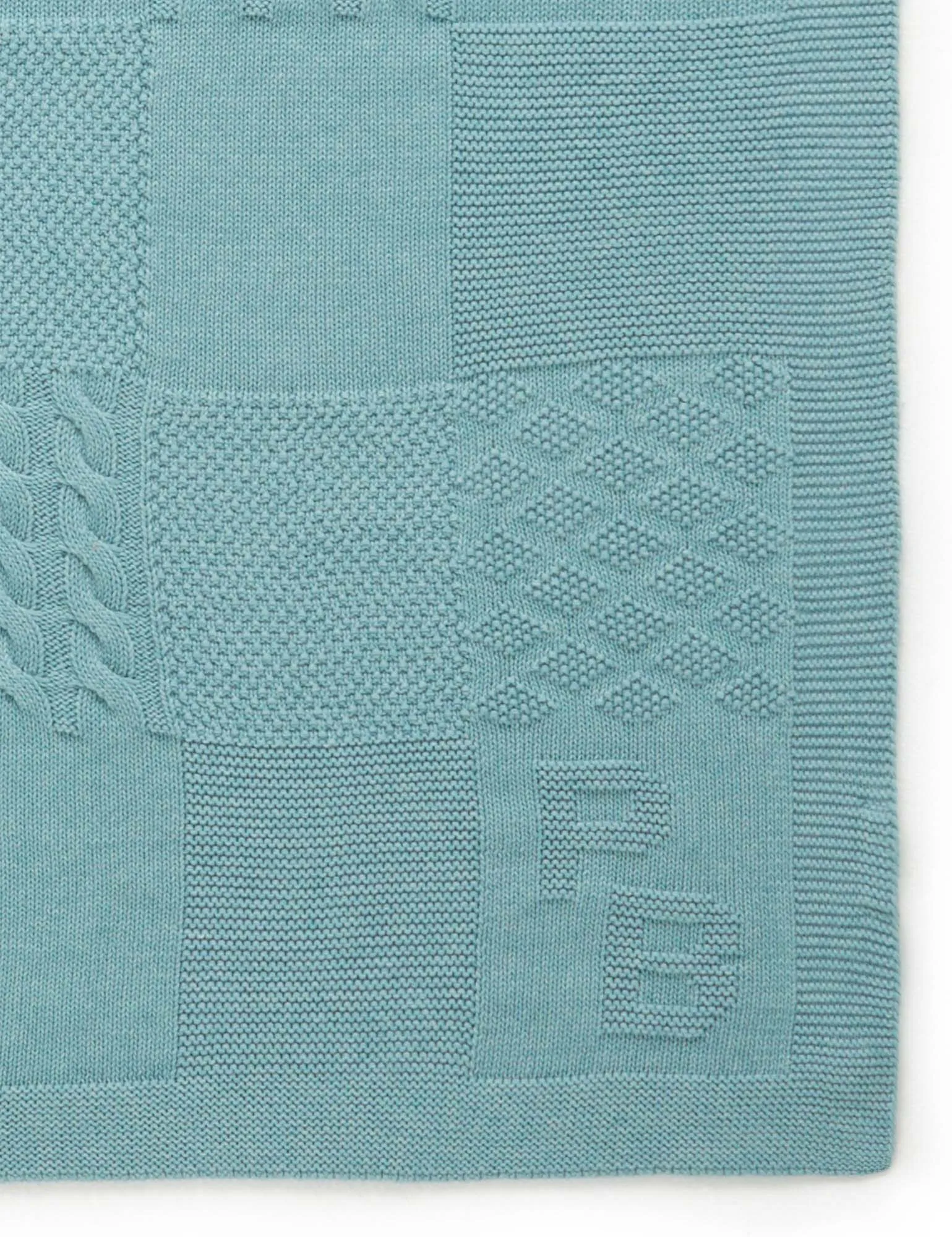 Purebaby Textured Patchwork Blanket - Sage