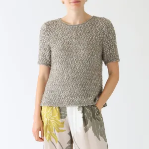 Sage Powder Textured Knit Sweater