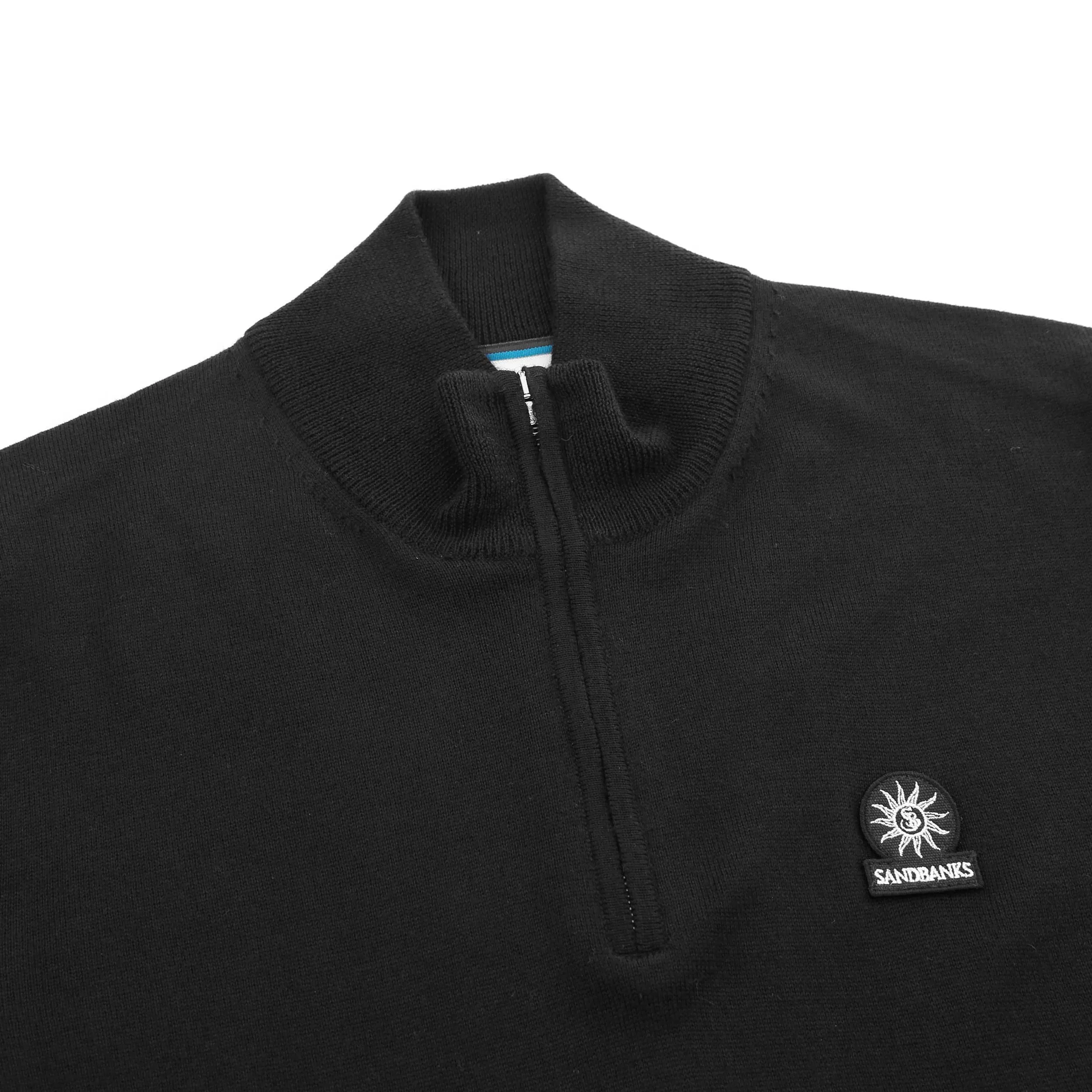 Sandbanks 1/4 Zip Knitwear in Black