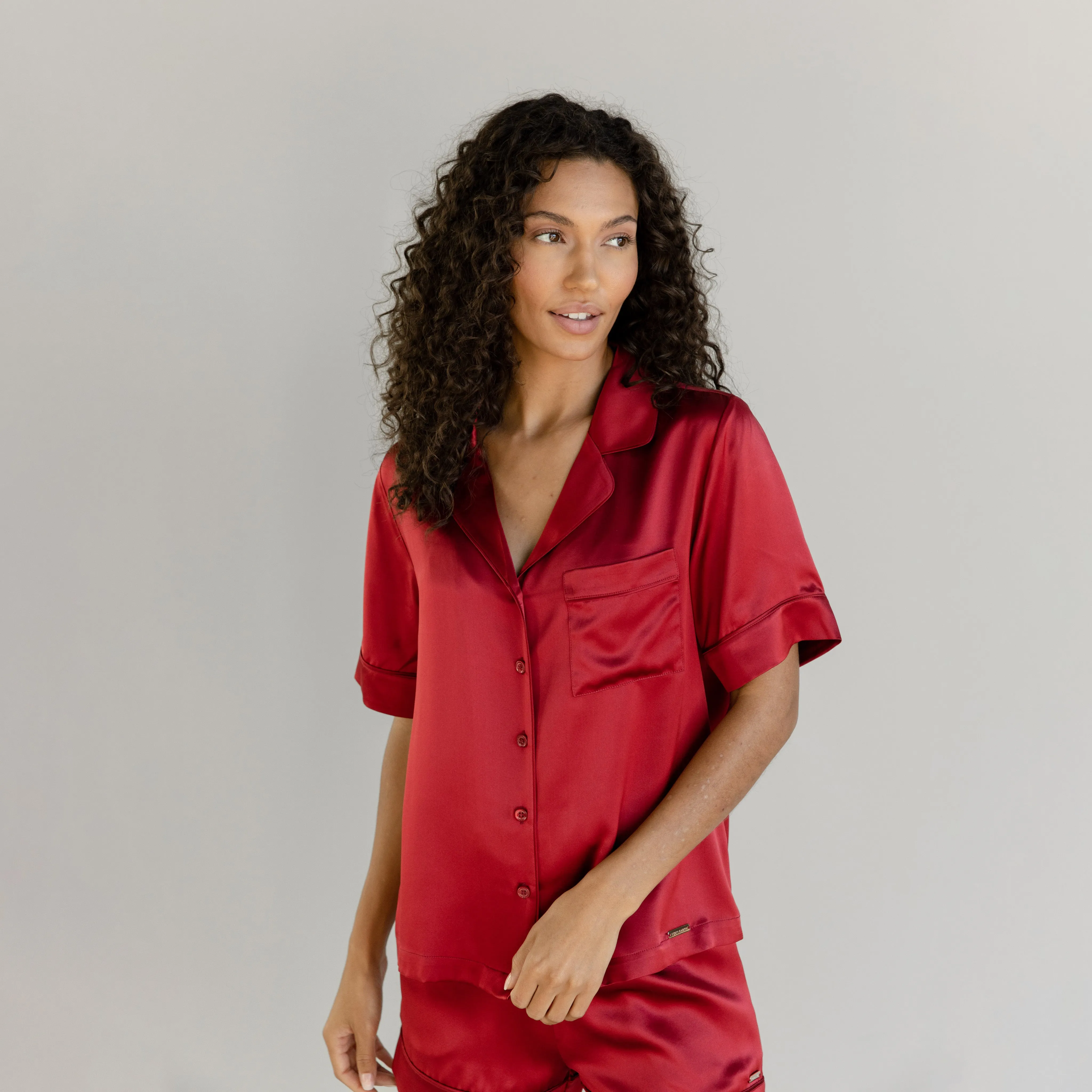 Serenity Silk Classic Short Sleeve Pajama Top