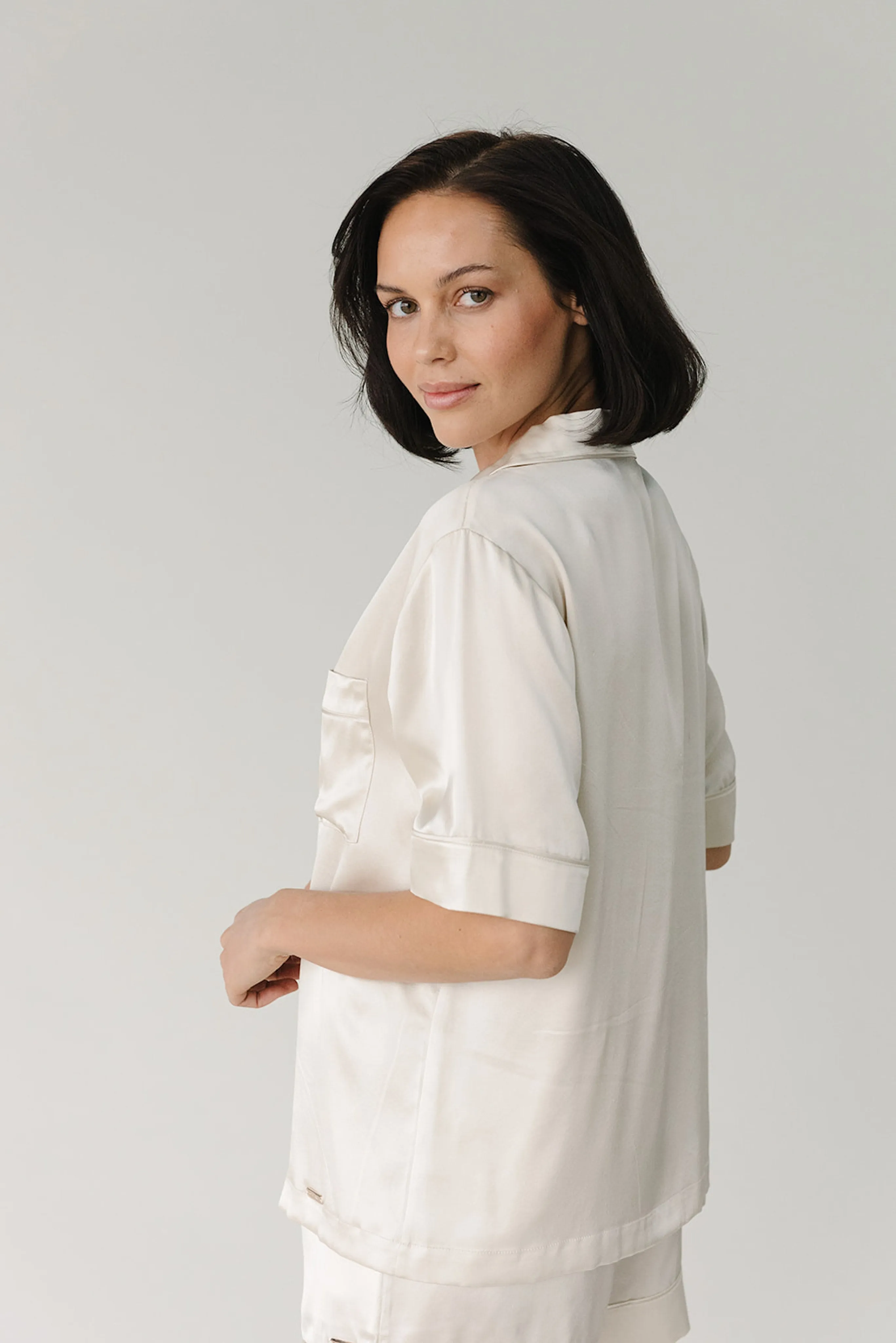 Serenity Silk Classic Short Sleeve Pajama Top